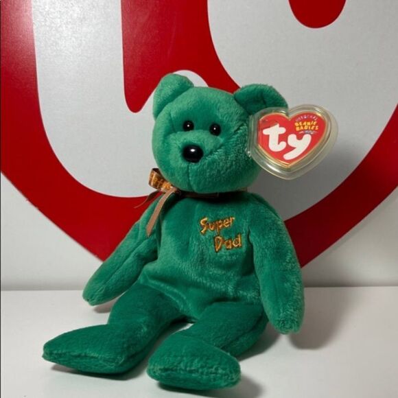 Ty 2004 Beanie Baby Super Dad-E! - Picture 1 of 10